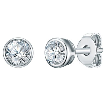 0,5 Karat Ohrstecker Sterling Silber Lab Grown Diamond weiß